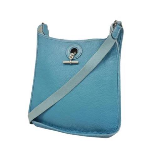 Pre-owned Leather shoulder-bags Hermès Vintage , Blue , Dames