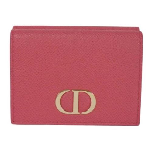 Pre-owned Leather wallets Dior Vintage , Pink , Dames