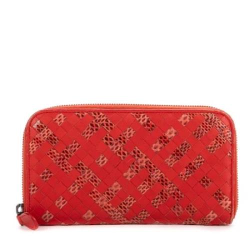 Pre-owned Leather wallets Bottega Veneta Vintage , Red , Dames