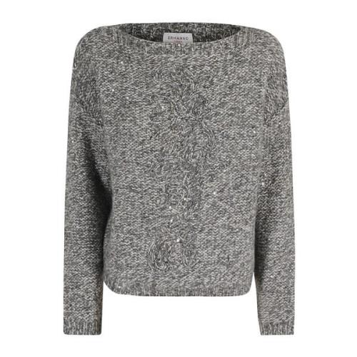 Stijlvolle Gebreide Top Ermanno Scervino , Gray , Dames