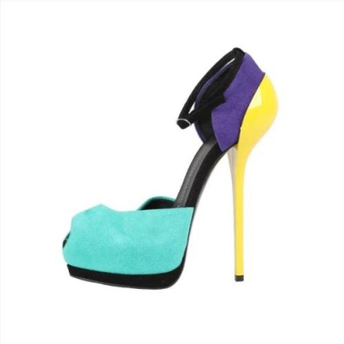 Pre-owned Suede heels Giuseppe Zanotti Pre-owned , Multicolor , Dames