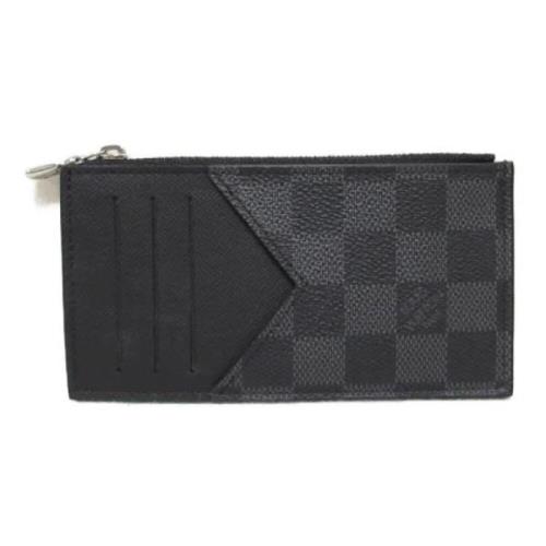 Pre-owned Canvas wallets Louis Vuitton Vintage , Black , Unisex