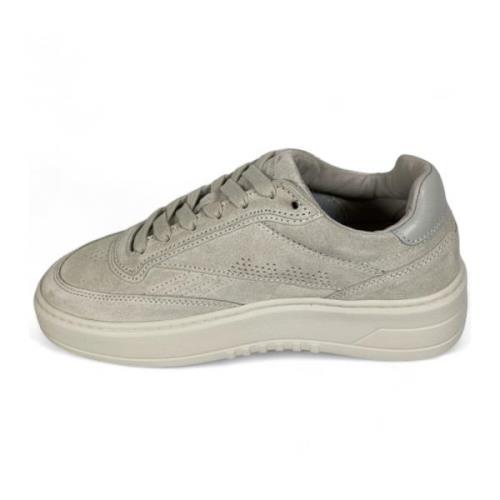 Suède Plateau Sneaker Leer Grijs Copenhagen Shoes , Gray , Dames