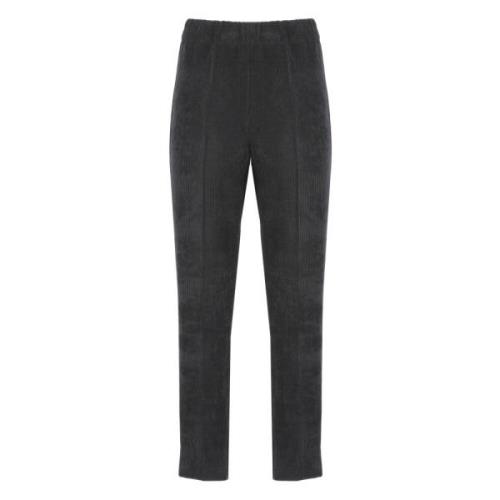 Zwarte Corduroy Elastische Taille Broek D.Exterior , Black , Dames