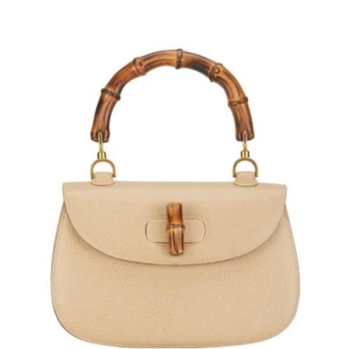 Pre-owned Leather gucci-bags Gucci Vintage , Beige , Dames