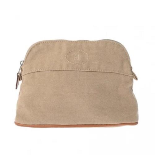 Pre-owned Cotton clutches Hermès Vintage , Beige , Dames