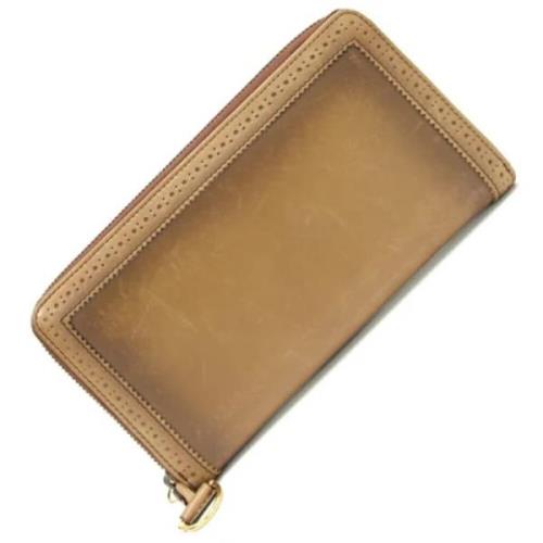 Pre-owned Leather wallets Gucci Vintage , Brown , Dames