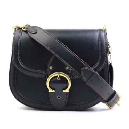 Pre-owned Leather shoulder-bags Coach Pre-owned , Black , Dames