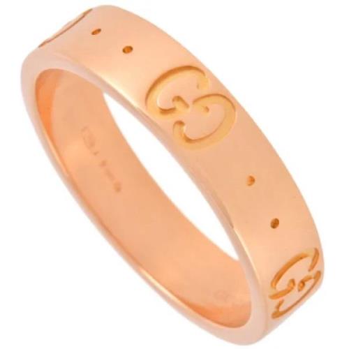 Pre-owned Yellow Gold rings Gucci Vintage , Pink , Dames