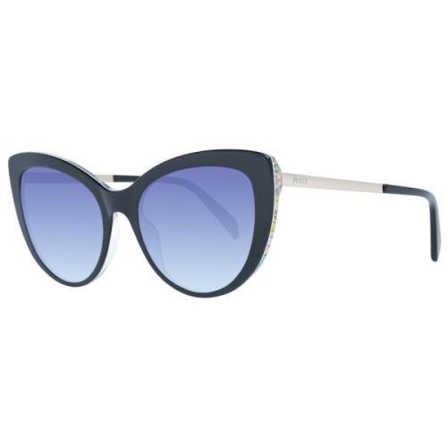 Zwarte Cat Eye Zonnebril Verloop Blauw Emilio Pucci , Black , Dames