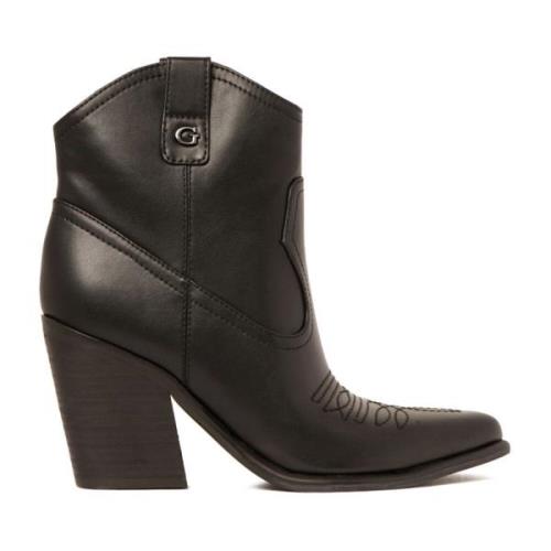 Zwarte Jalella Cowboy Enkellaarzen Guess , Black , Dames