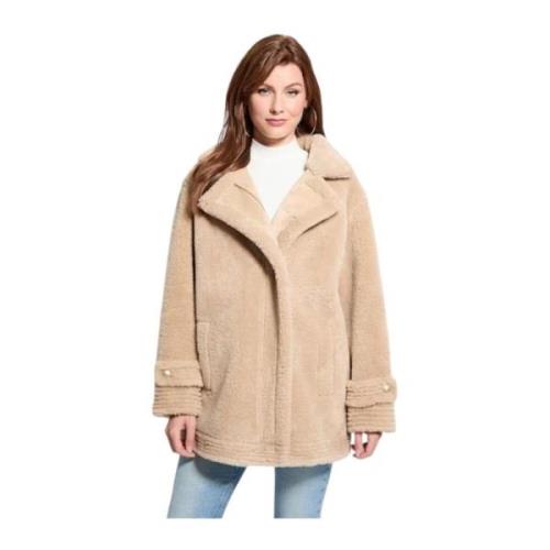 Stijlvolle Jas voor Mannen en Vrouwen Guess , Beige , Dames