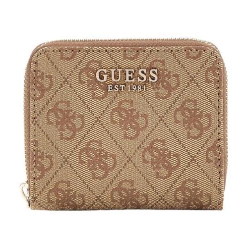 Beige Synthetische Damesportemonnee Guess , Beige , Dames