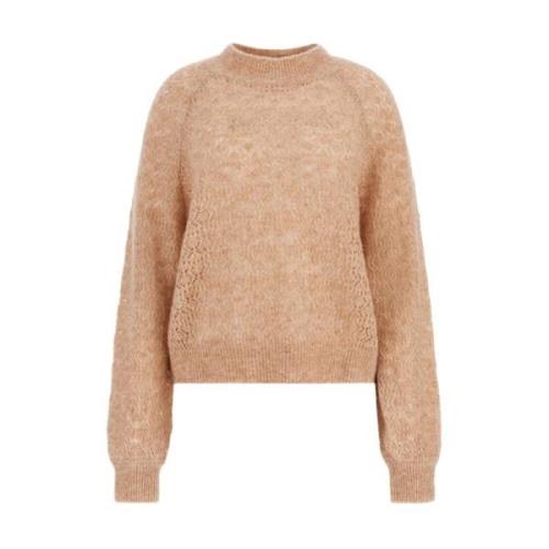 Ronde Hals Sweater Guess , Brown , Dames