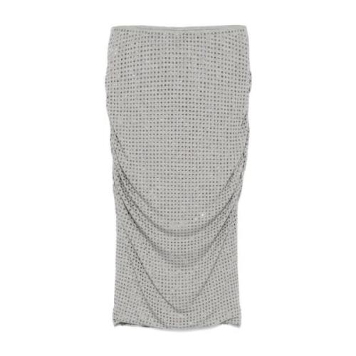 Grijze Rok met Strass Pinko , Gray , Dames