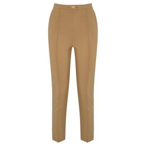 Bruine rechte broek met Franse zakken Elisabetta Franchi , Brown , Dam...