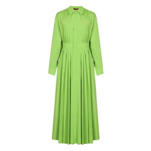 Groene Katoenen Overhemdjurk Max Mara Studio , Green , Dames