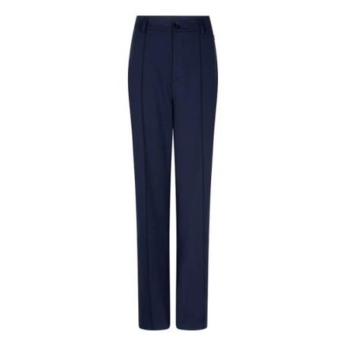 Blauwe Straight Fit Hoge Taille Broek Radical , Blue , Dames