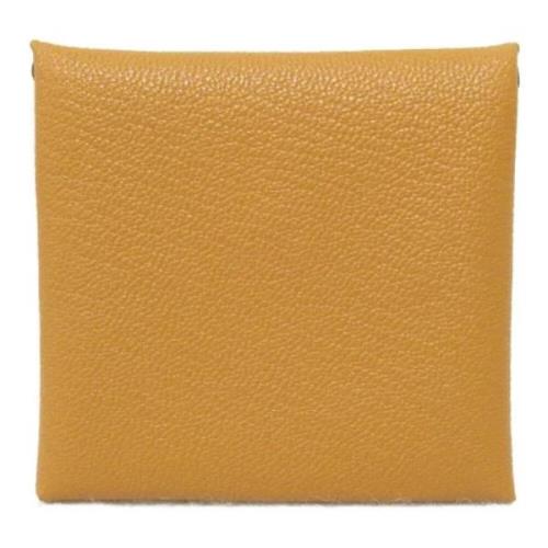 Pre-owned Leather wallets Hermès Vintage , Brown , Dames