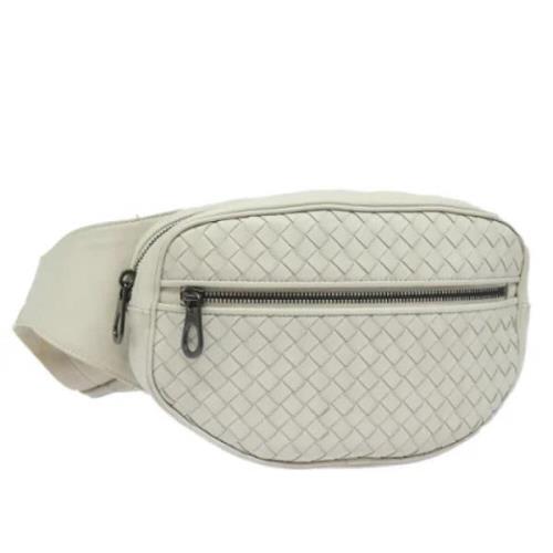 Pre-owned Leather shoulder-bags Bottega Veneta Vintage , White , Dames