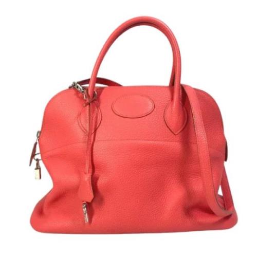 Pre-owned Leather handbags Hermès Vintage , Red , Dames