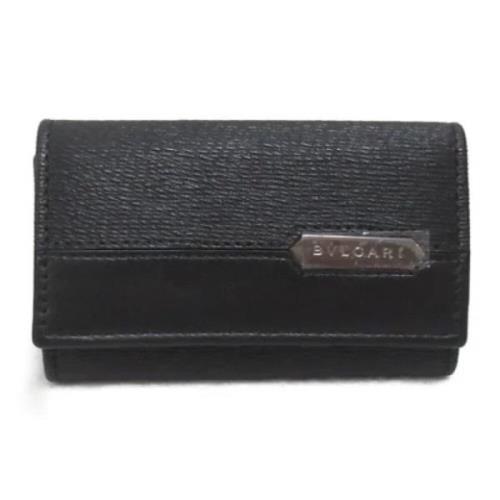 Pre-owned Leather key-holders Bvlgari Vintage , Black , Unisex