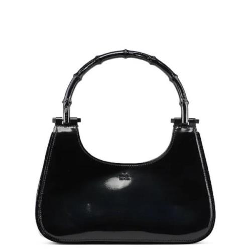 Pre-owned Leather handbags Gucci Vintage , Black , Dames