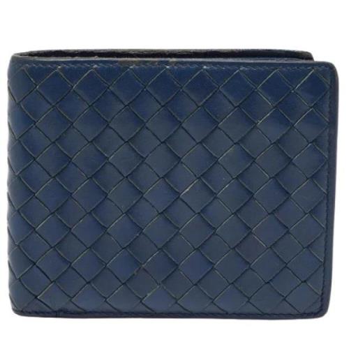 Pre-owned Leather wallets Bottega Veneta Vintage , Blue , Heren