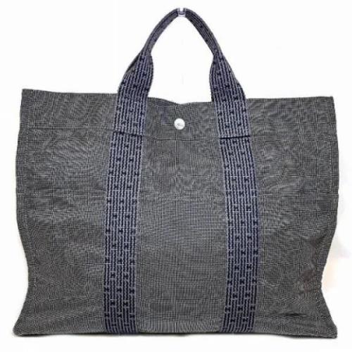 Pre-owned Canvas totes Hermès Vintage , Gray , Dames