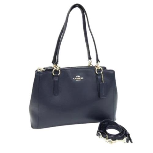 Pre-owned Leather handbags Coach Pre-owned , Blue , Dames