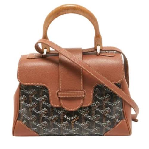 Pre-owned Leather handbags Goyard Vintage , Brown , Dames