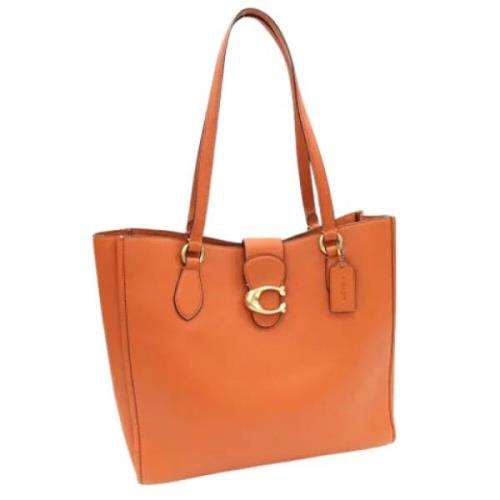 Pre-owned Leather shoulder-bags Coach Pre-owned , Orange , Dames