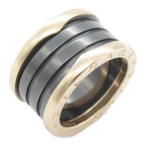 Pre-owned Yellow Gold rings Bvlgari Vintage , Black , Dames