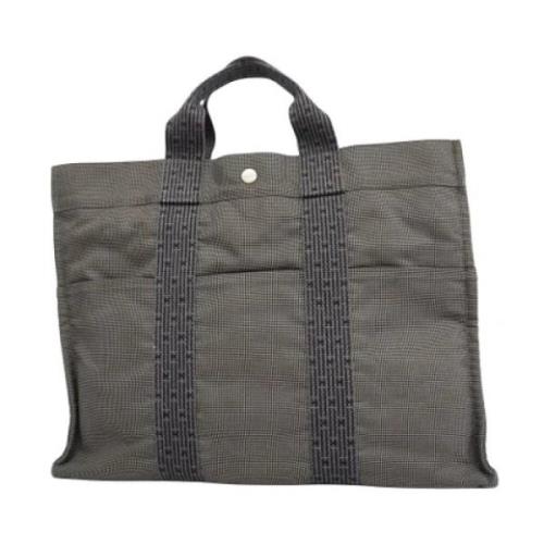 Pre-owned Canvas totes Hermès Vintage , Gray , Dames