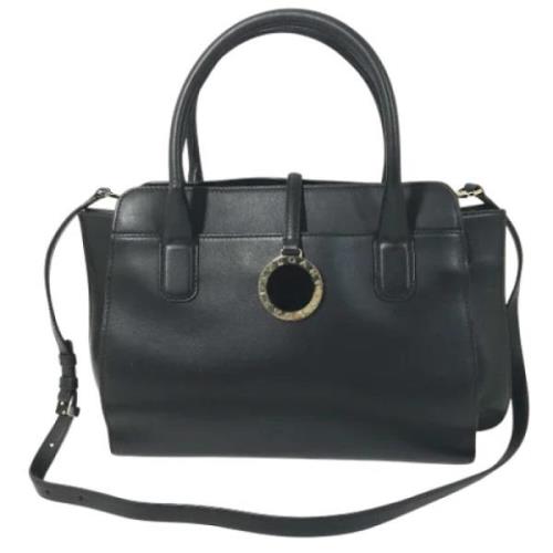 Pre-owned Leather handbags Bvlgari Vintage , Black , Dames