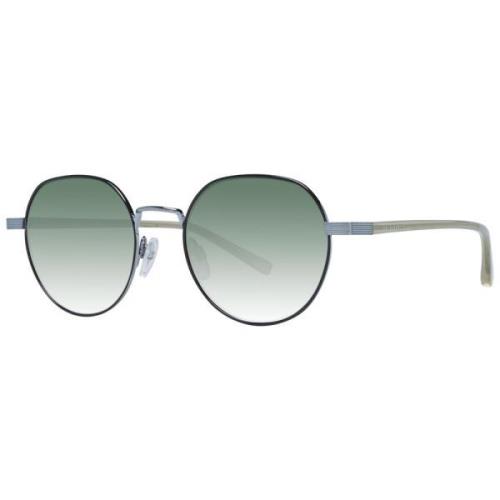 Grijze Herenzonnebril Rond Groene Lens Ted Baker , Gray , Heren