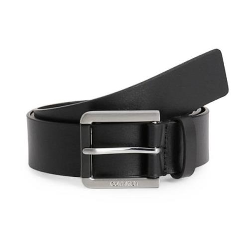 Zwarte herenriem met gesp Calvin Klein , Black , Heren