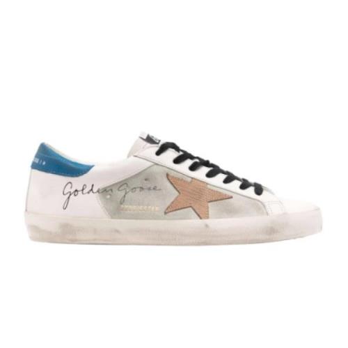 Verfijnde Leren Sneakers Golden Goose , White , Heren