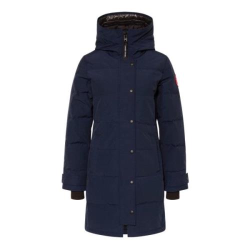 Blauwe Gewatteerde Katoenen Parka voor Vrouwen Canada Goose , Blue , D...