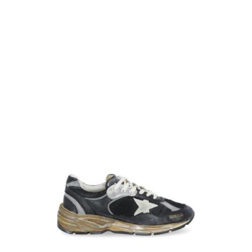 Zwarte Leren Sneakers met Sterdetail Golden Goose , Black , Heren