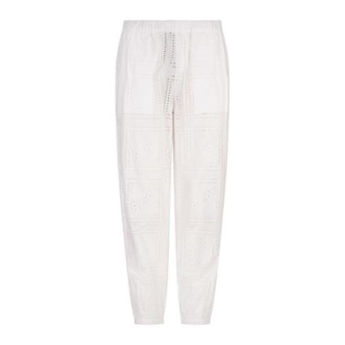 Witte Strand Kant Broek Tory Burch , White , Dames