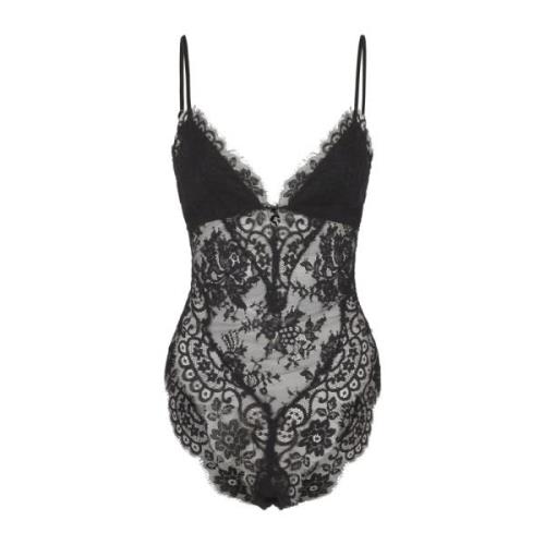 Zwart Kant Teddy Top Zimmermann , Black , Dames