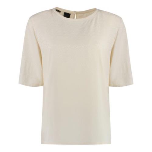 Zijden Blouse Pinko , Beige , Dames