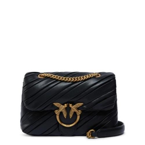 Mini Love Puff Zwarte Clutch Pinko , Black , Dames