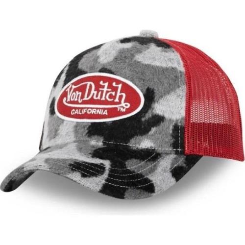 Grijs/Rode Trucker Cap VON Dutch , Multicolor , Heren