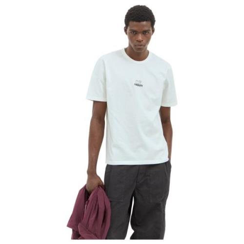 Wit Katoenen T-Shirt Regular Fit C.p. Company , White , Heren