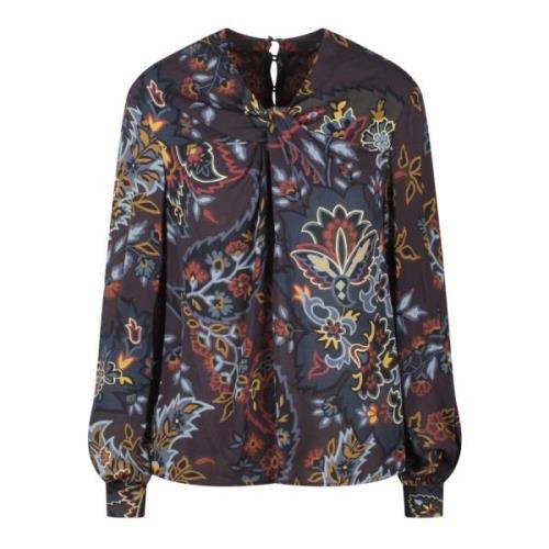 Bloemen Paisley Blouse Knoop Detail Etro , Multicolor , Dames