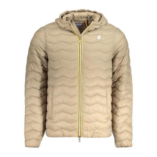 Beige hoodie met Eco Warm K-Way , Beige , Heren