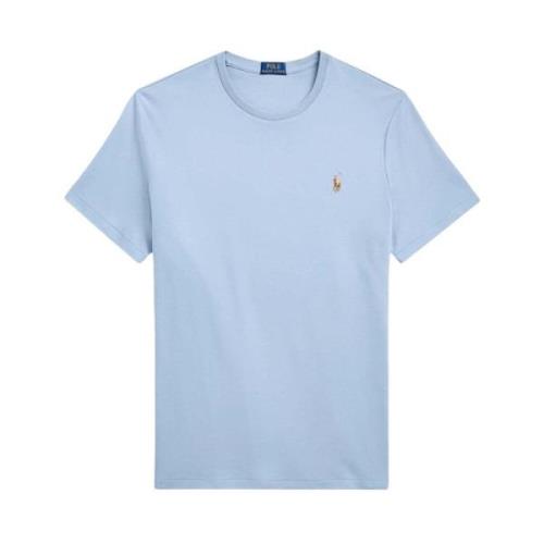 Blauw Katoen Regular Fit T-Shirt Polo Ralph Lauren , Blue , Heren