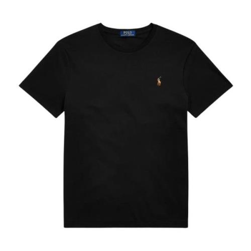 Zwart Katoen Regular Fit T-Shirt Polo Ralph Lauren , Black , Heren